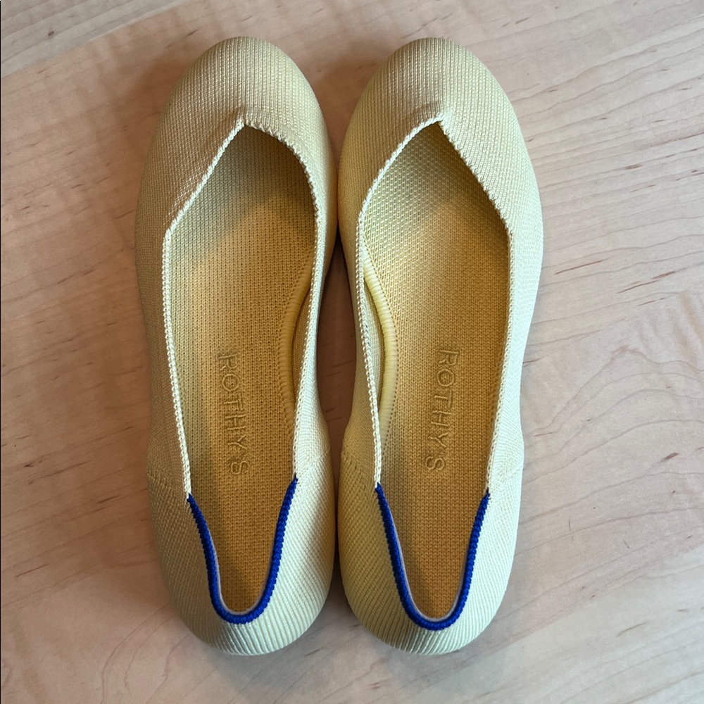 🆕 ROTHY’S The Flat Shoe Butter Yellow Color - Picture 3 of 7